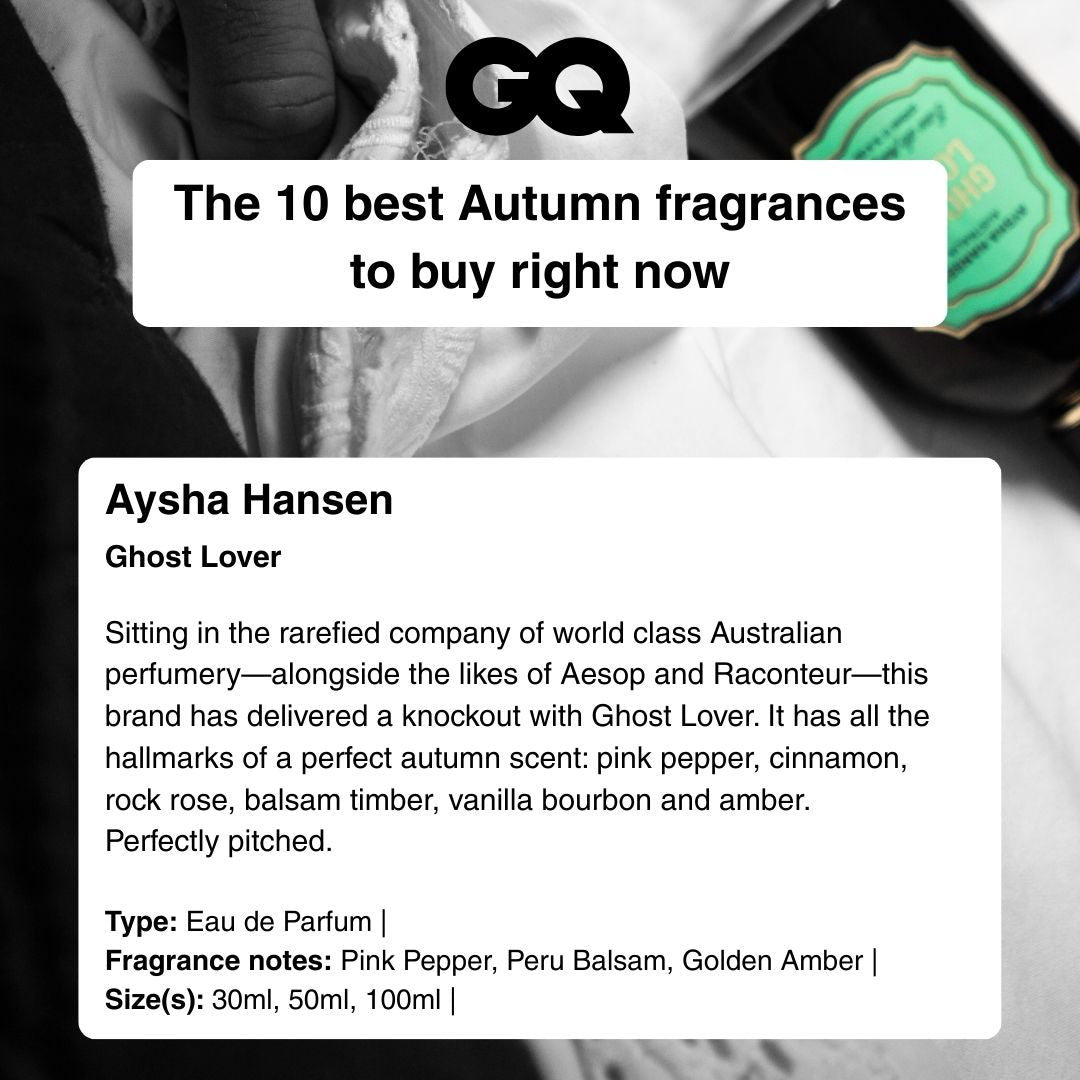 Making GQ's Top 10 Autumn Fragrance List!
