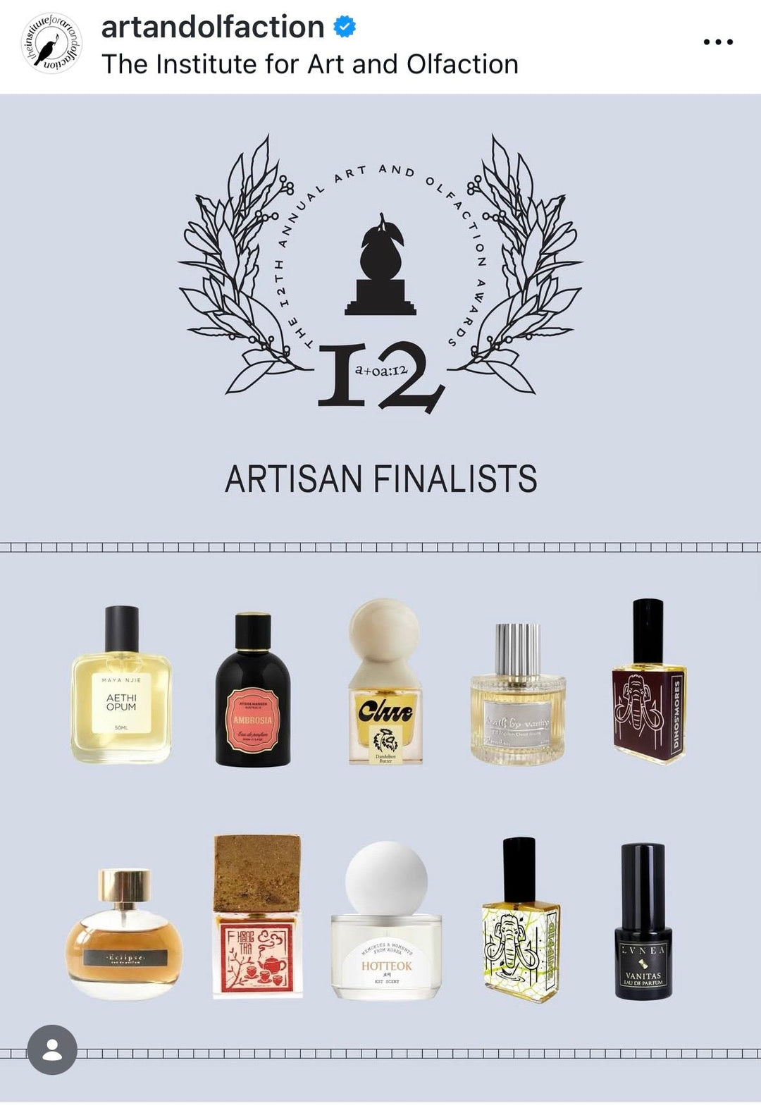Ambrosia- Finalist for the 12th Art and Olfaction Awards 2026